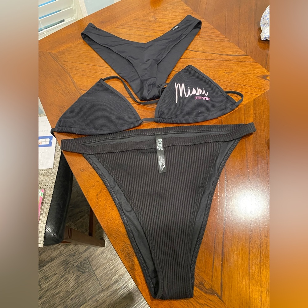 PINK Victoria's Secret Black Bikini Set